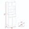 Tuhome Caribe Microwave Cabinet, Four Legs, One Drawer, Double Door, One Shelf, White/Smokey Oak MBI5579 - alternate 5